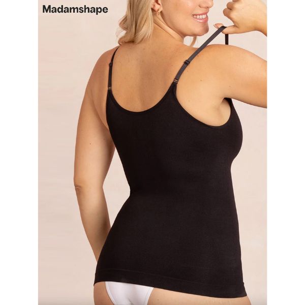 Formuojanti palaidinė su plonomis petnešėlėmis